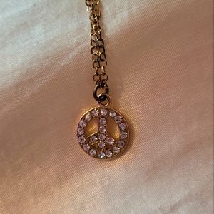 A peace symbol necklace